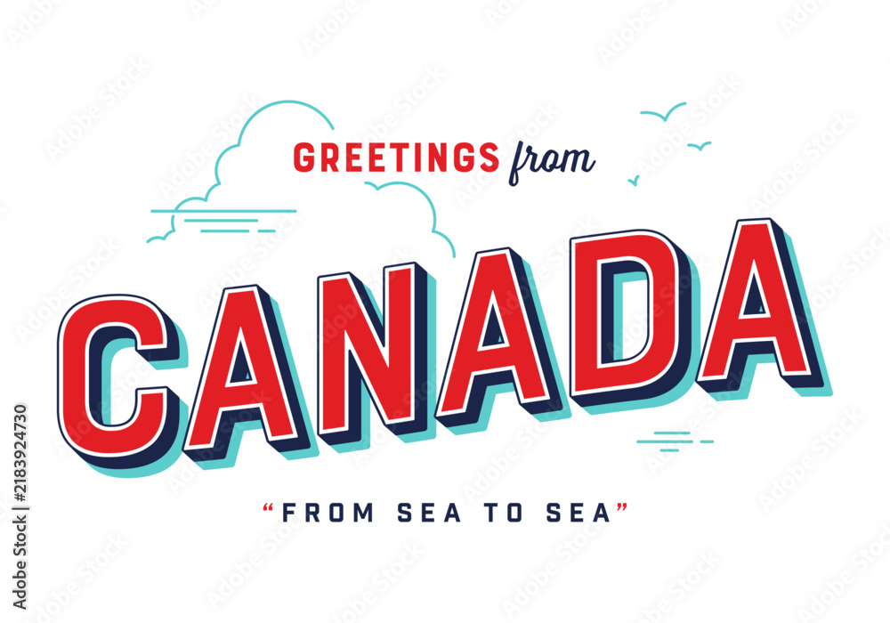 Fototapeta premium Greetings From Canada