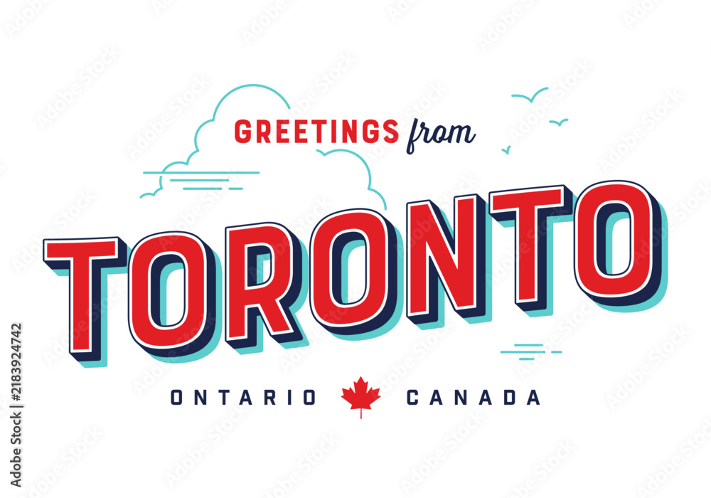 Obraz premium Greetings From Toronto, Ontario, Canada.