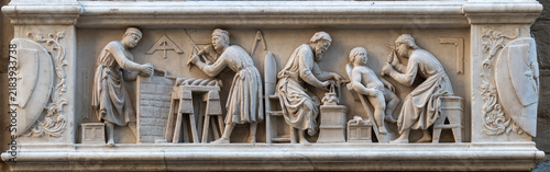 Nanni di Banco Relief at Orsanmichele - Sculptors Workshop Bas-relief