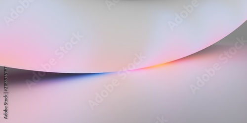 Clean white abstract surface with gentle neon gradient reflections and smooth curves. Premium minimal background for branding, wellness, and contemporary design.