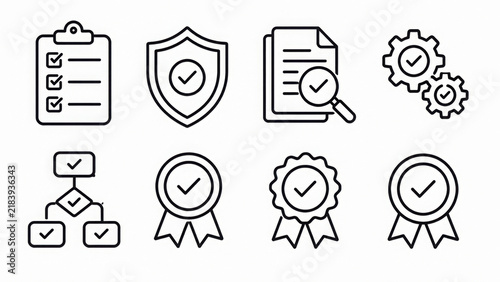 Premium icon set for verification and success
