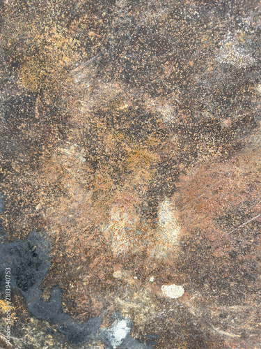 фотографія Full frame grunge background texture of old rusty iron plate with heavy corrosio