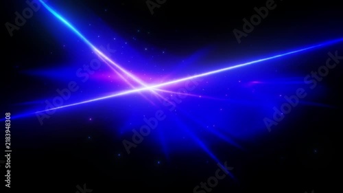 Blue Cinematic Lens Flare and Light Streaks Loop Overlay