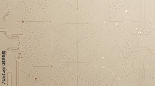 Digital Network Grid: An abstract digital network grid with interconnected lines and nodes, representing data flow and connectivity on a warm beige background.