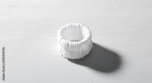 Minimalist white ring mockup with text space for branding design mockup, blank spaces for text