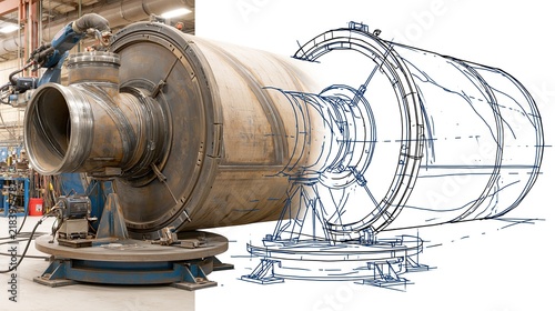 Large Industrial Pipe Inspection in Factory Setting