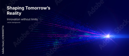 Glowing data particles dynamically assemble a 3d shape abstract digital vector background. Perfect for AI concepts, big data visualization, technology presentations for websites and corporate media