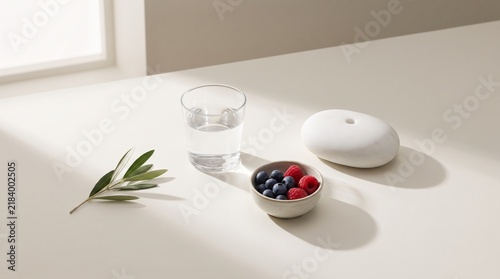 Minimalist Wellness and Healthy Lifestyle Concept