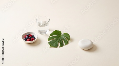 Minimalist Wellness and Healthy Lifestyle Concept