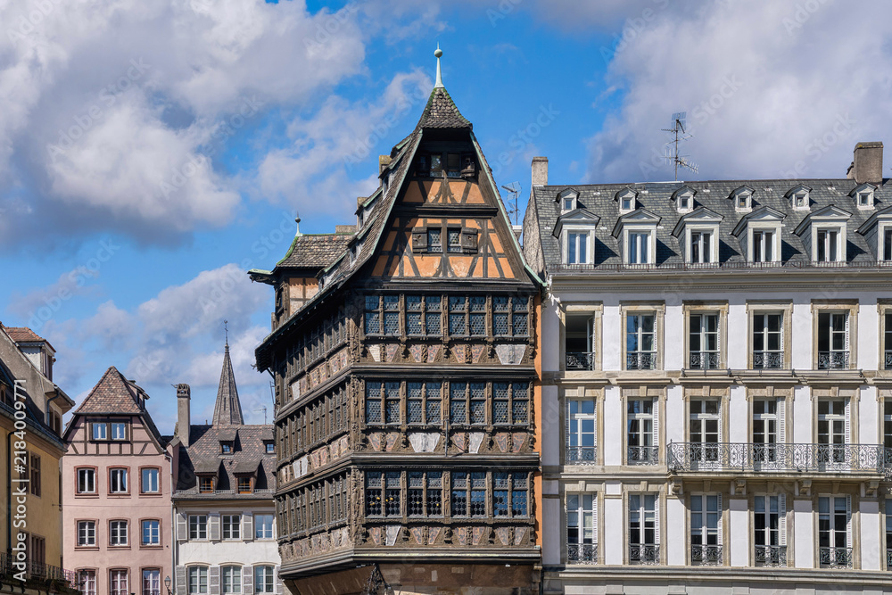 Fototapeta premium The Notre-Dame Cathedral of Strasbourg is a Catholic cathedral church located in the historic centre of the French city of Strasbourg.