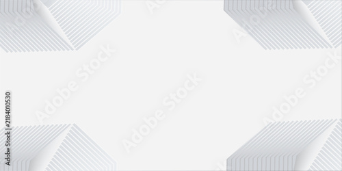 Abstract White Geometric 3D Pattern with Concentric Diagonal Lines, vector illustrator.