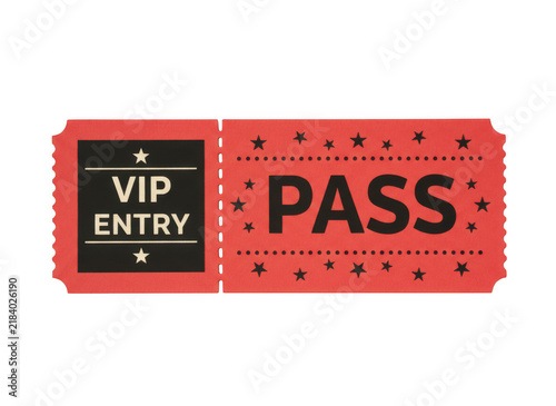 Cuadro en lienzo Red vip entry pass ticket icon design for special events and exclusive access fo