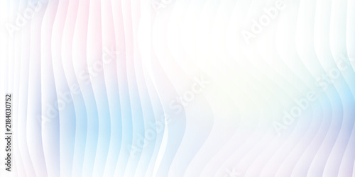 Abstract soft pastel background with 3D wavy curved layers and iridescent gradient glow.