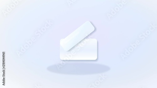 Minimalist 3D Interface Concept with Opening Interaction