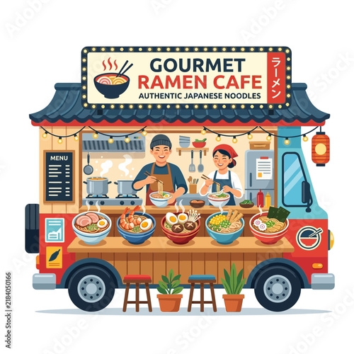 Gourmet Ramen Cafe Food Truck: Authentic Japanese Noodles, Delicious Bowls