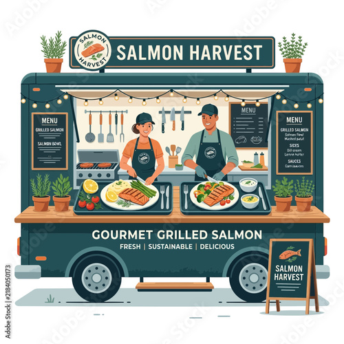Gourmet Salmon Food Truck: Fresh Grilled Seafood Delight