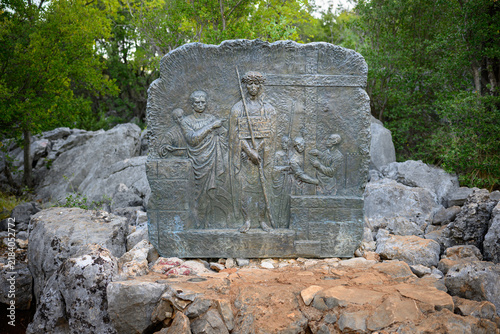 Obraz na plátně The Carrying of the Cross – Fourth Sorrowful Mystery of the Rosary