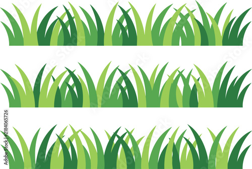 Simple Horizontal Organic Grass Pulse in Green