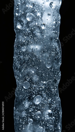 Translucent membrane revealing microscopic dimples inside expanding invisible field scientific material experiment