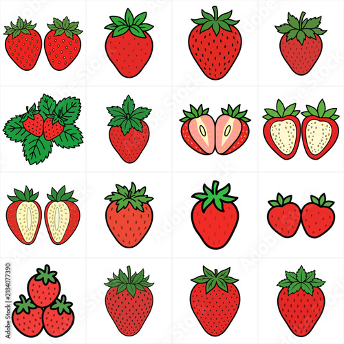 Fresh Strawberry Illustrations in Various Styles