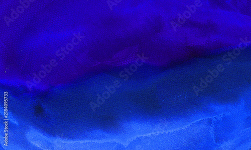 Фотография Abstract deep blue watercolor background, with intense liquid, saturation and fl