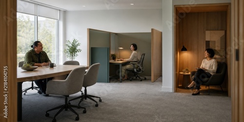 Neurodivergent Workplace Sensory Accommodations with inclusive office design with choice of work zones