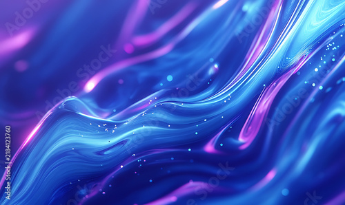 Abstract pink and blue liquid wave background. 