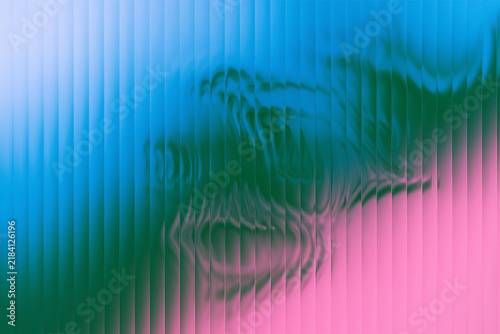 Fotografía Abstract fluid shape against a gradient striped background fluidity stripes