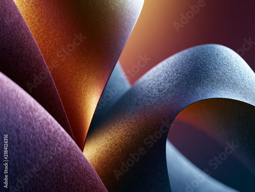 3d rendered abstract shapes with metallic texture, shot in cinematic wide angle, sharp focus with shallow depth of field, designed for social media content