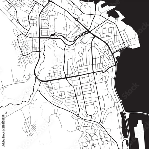 Akureyri City Skyline Vector Illustration Featuring Iceland Famous Landmarks And Architecture Cityscape Design