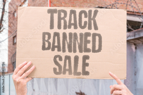 Cuadro en lienzo "Track Banned Sale" Music created by AI cannot legally be bought or distributed