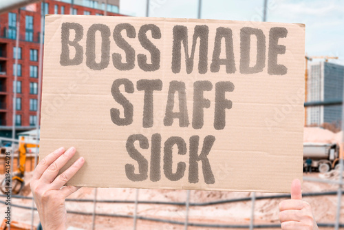 Принти на полотні "Boss Made Staff Sick" Leadership toxicity caused health problems