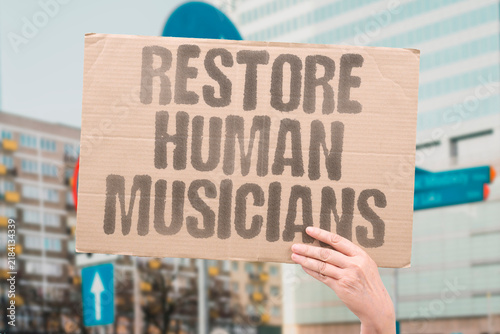 Canvas Print "Restore Human Musicians" Support for protecting human artistry in music