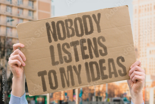 Cuadro en lienzo "Nobody listens to my ideas" Neurodivergent people are frequently interrupted or dismissed