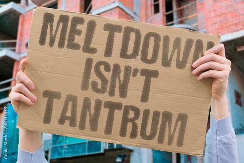 Foto "Meltdown isn't tantrum" Sensory and emotional overload differs from behavioral outbursts