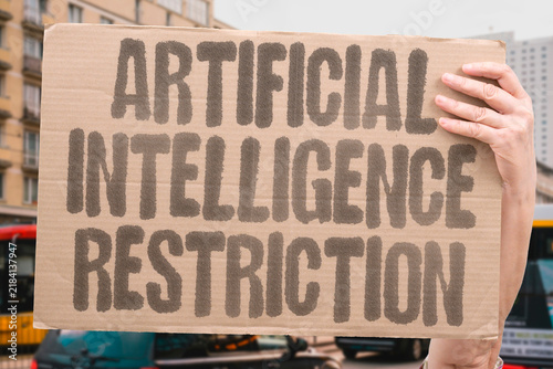 Canvas Print "artificial intelligence restriction" Debate over whether artificial intelligence restriction is justified