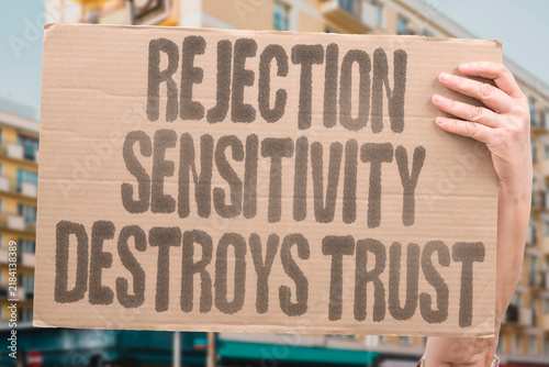 Canvastavla "Rejection sensitivity destroys trust" Intense fear of criticism blocks healthy relationships