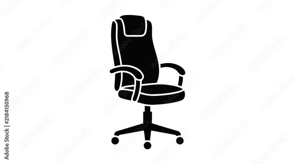 Obraz premium Vector illustration of ergonomic executive office chair on a transparent background
