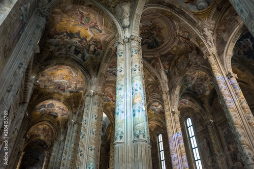 Asti Cathedral interior, baroque architecture