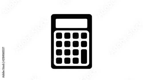 Vector illustration of calculator icon on a transparent background