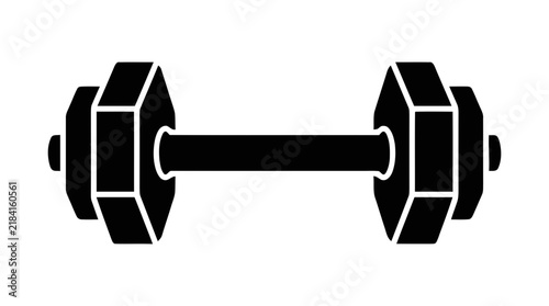Vector illustration of dumbbell icon for fitness and strength training on a transparent background