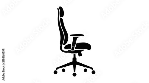 Vector illustration of office chair icon on a transparent background