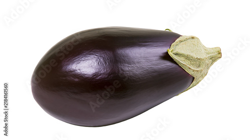 Canvastavla Isolated vibrant dark purple whole fresh eggplant ready for healthy cooking and culinary use