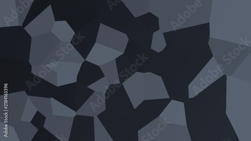 Cuadro en lienzo Abstract geometric pattern with dark grey and black polygonal shapes creating a