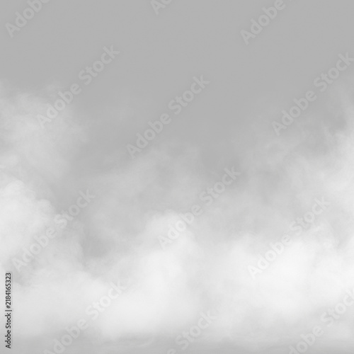 Принти на полотні A dense cloud of white smoke rises against a black background