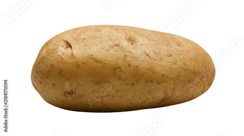 Obraz na płótnie Isolated raw potato tuber, fresh and organic vegetable for healthy cooking ingre