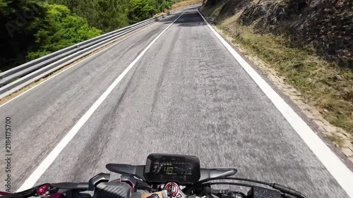 Motorcycle road riding pov