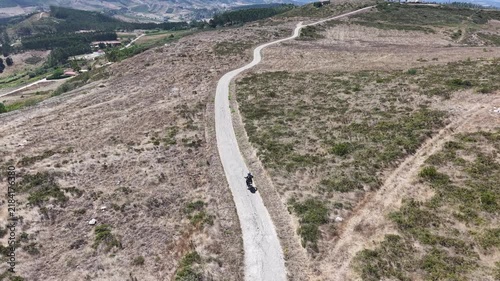 Motorcycle riding on a road