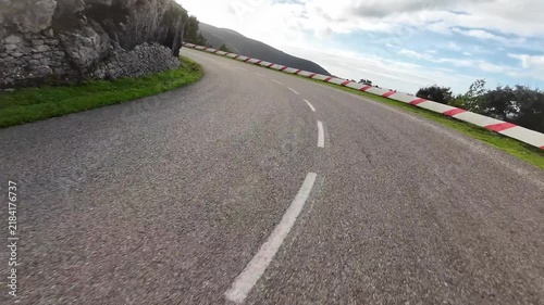 Motorcycle road riding pov