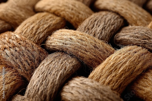 A high quality photo of a woven grass mat showing